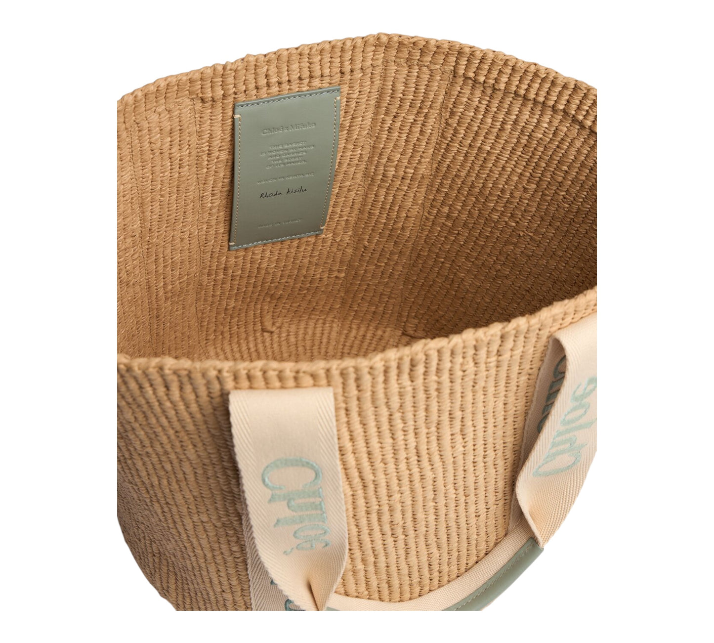 Grand sac cabas en raphia Woody