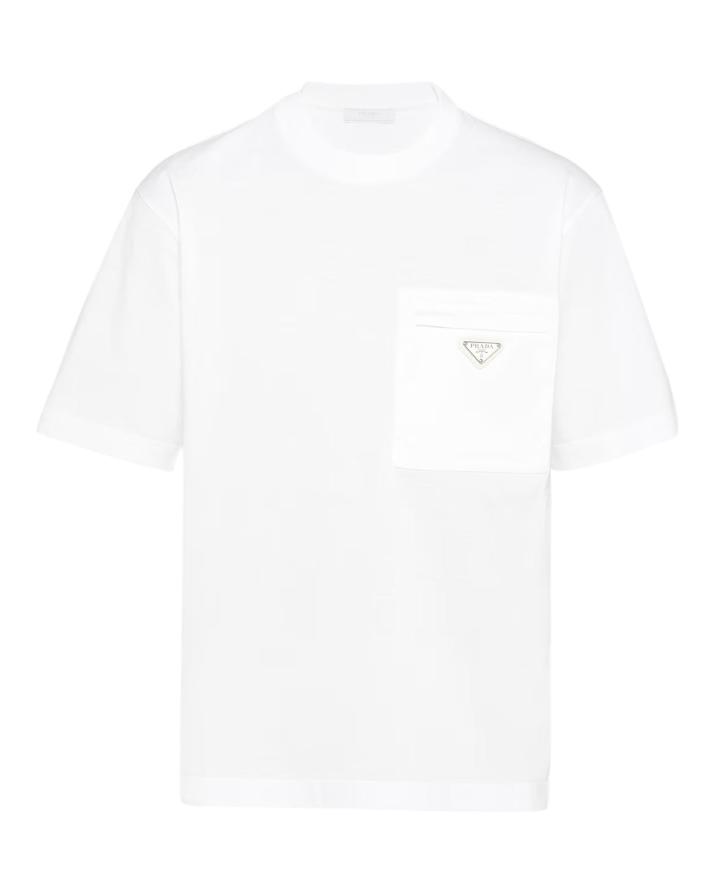Prada T‑shirt Re‑Nylon & Jersey – Blanc