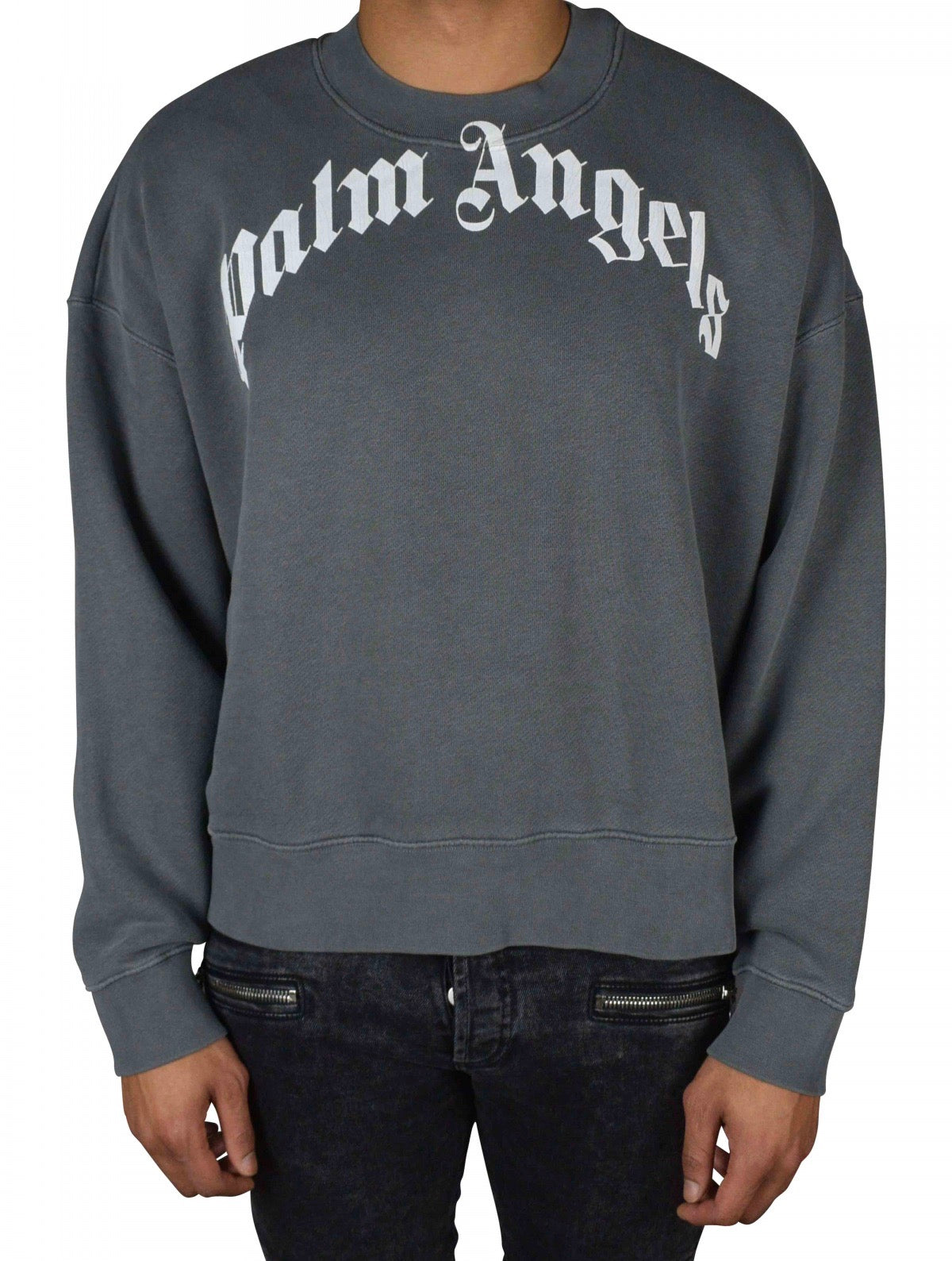 CURVED-LOGO SWEATSHIRT