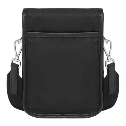 sac porté épaule Re-Nylon bordé de cuir Saffiano