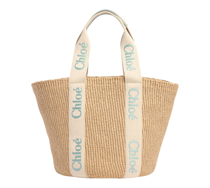 Grand sac cabas en raphia Woody