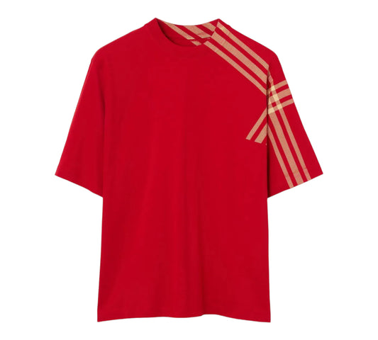t-shirt en coton à carreaux