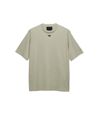 T-shirt en coton kaki clair