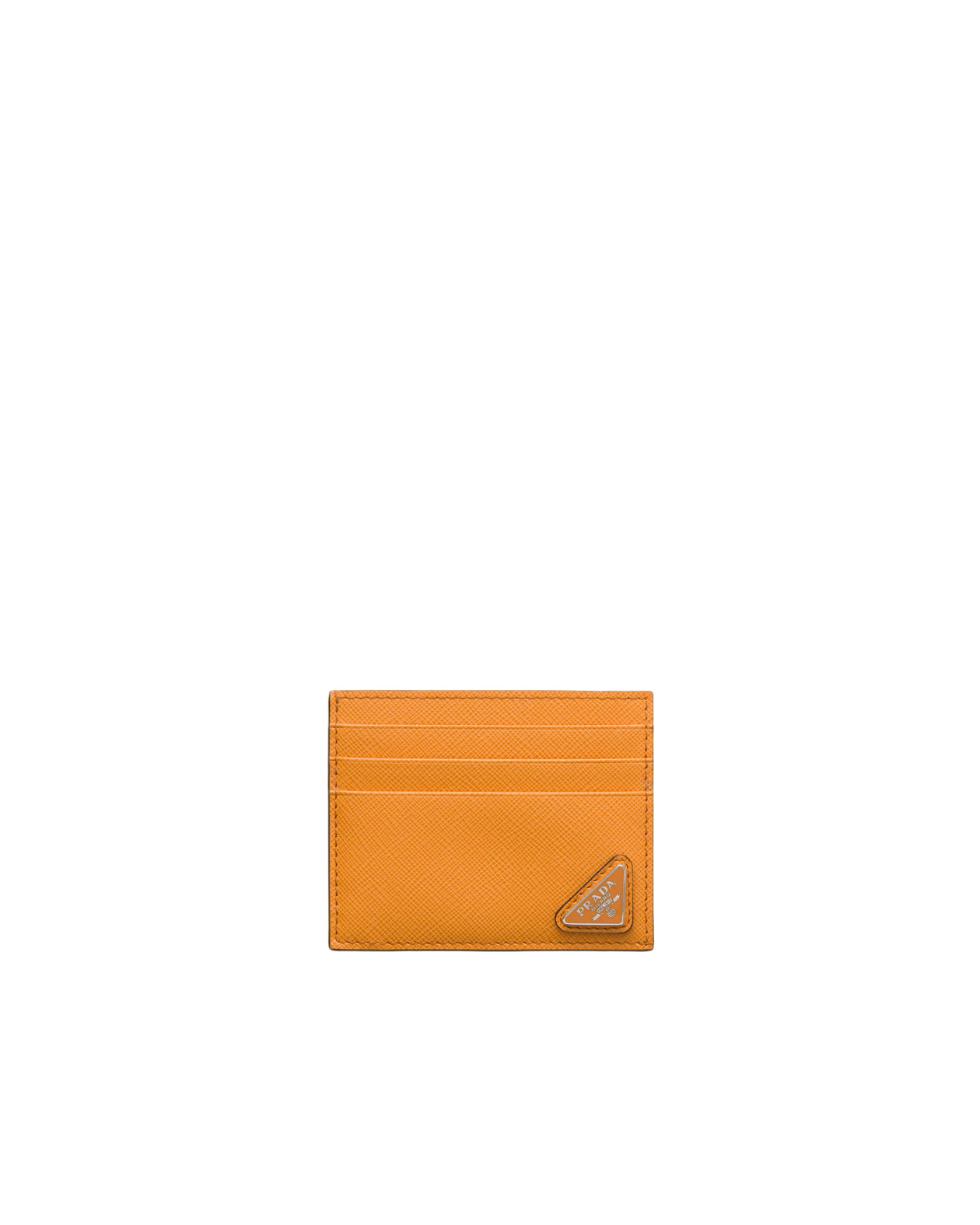 Porte-cartes en cuir Saffiano Ambre