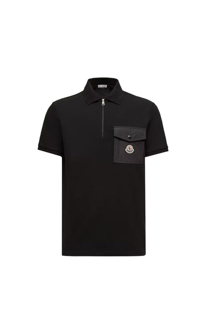 Polo en piqué de coton avec poche