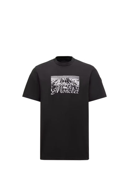 T-shirt en coton à logo montagne