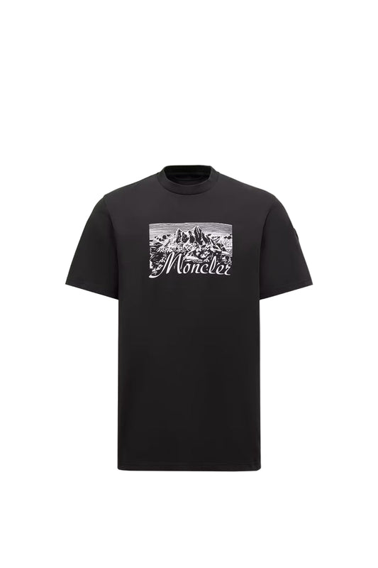 T-shirt en coton à logo montagne