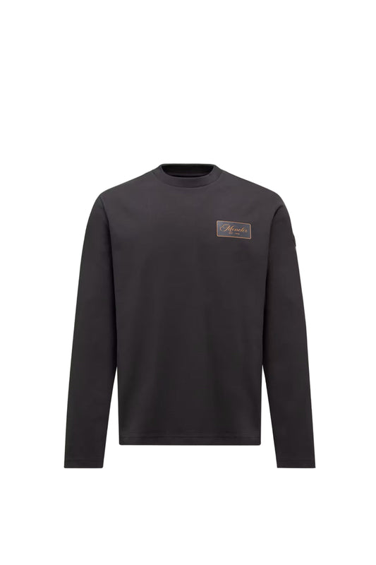 T-shirt à manches longues en coton à logos dessinés