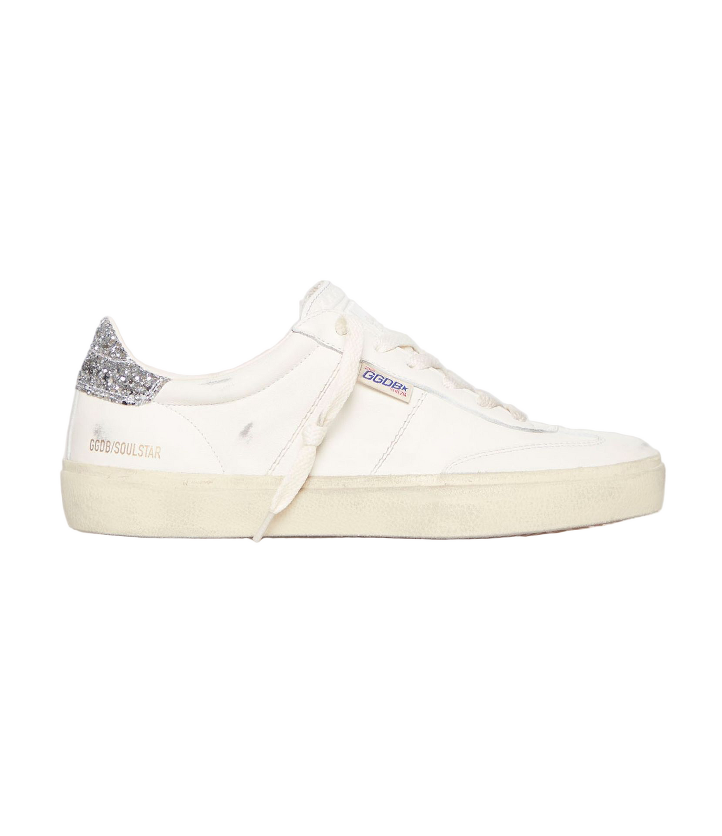 Baskets Soul Star Cuir Blanc Glitter Argenté
