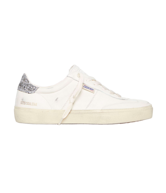 Baskets Soul Star Cuir Blanc Glitter Argenté
