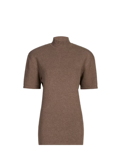 Pull sans manches en laine mélangé | Marron