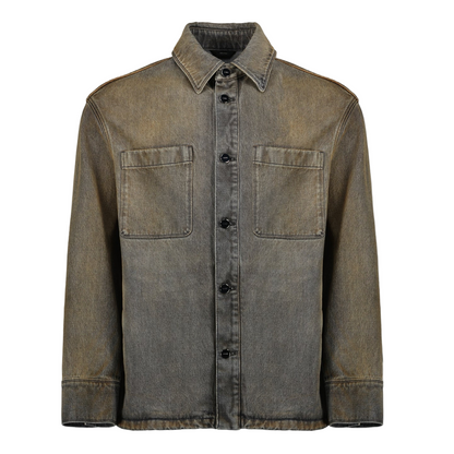 Chemise en jean surteint grise