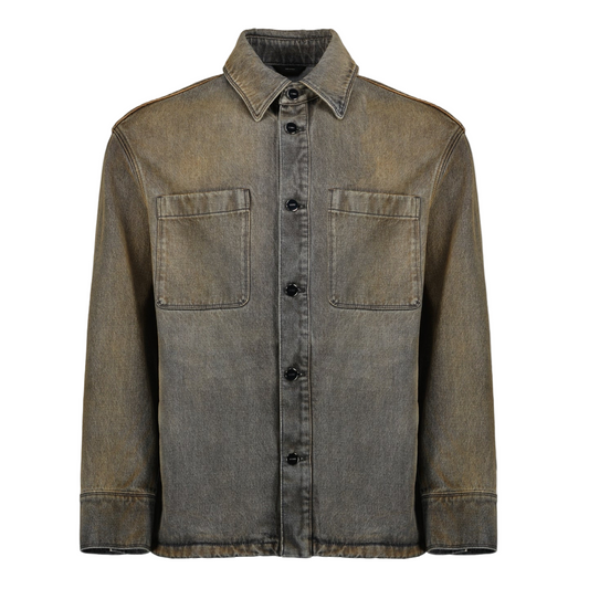 Chemise en jean surteint grise