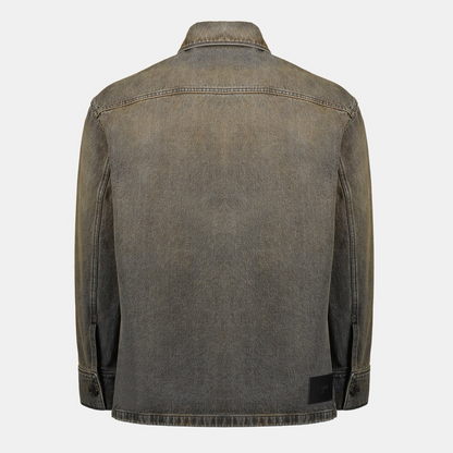 Chemise en jean surteint grise