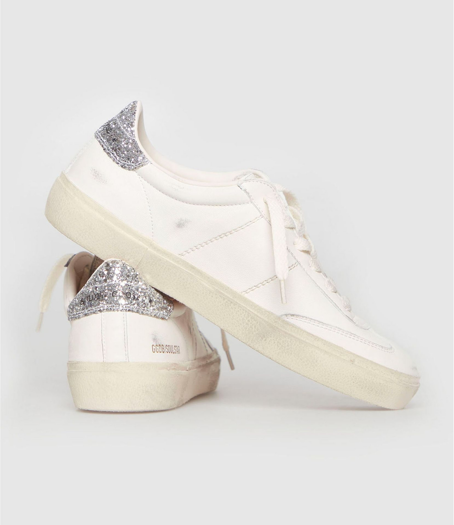Baskets Soul Star Cuir Blanc Glitter Argenté