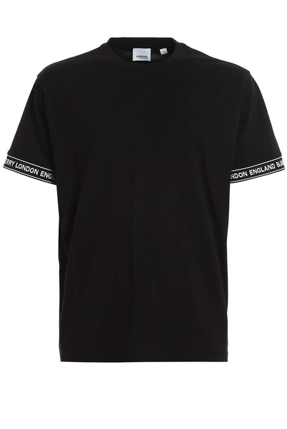 Logo-stripe cotton T-shirt