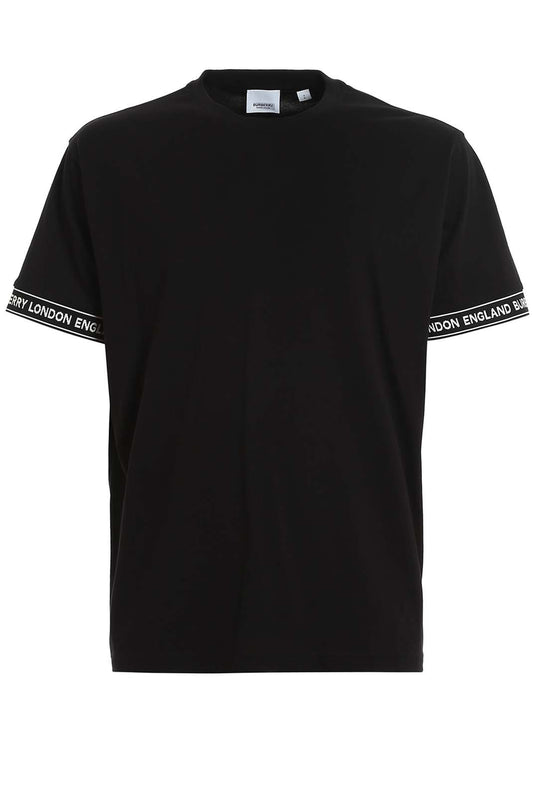 Logo-stripe cotton T-shirt