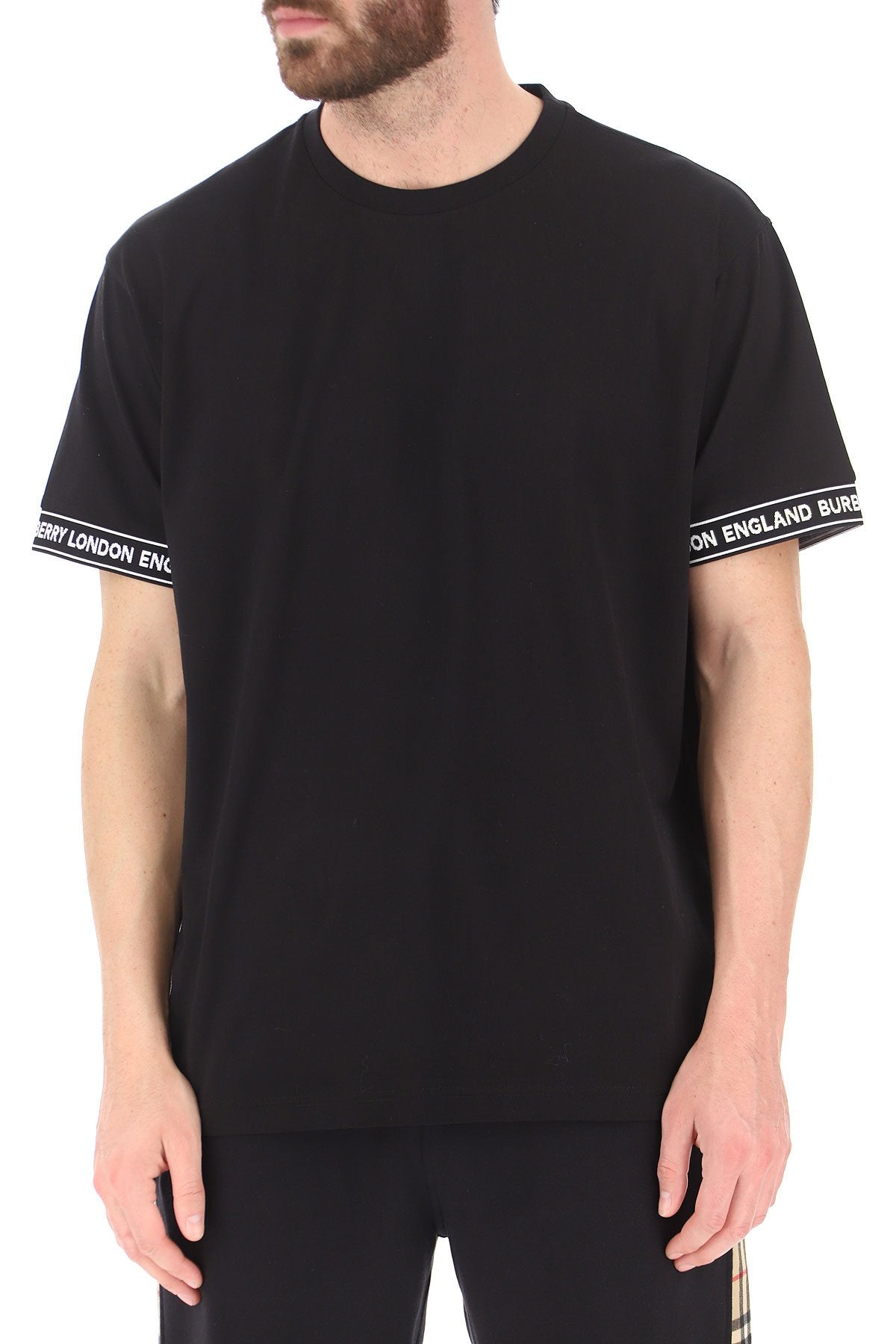Logo-stripe cotton T-shirt