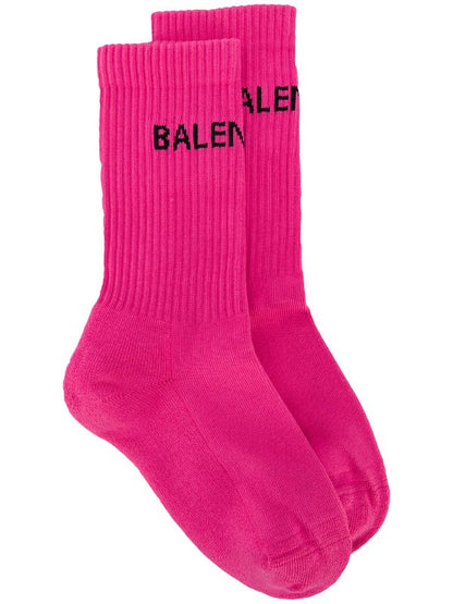 logo-intarsia socks