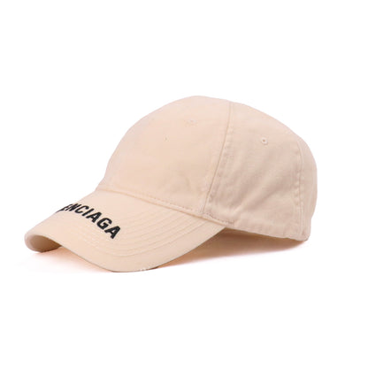 BALENCIAGA CASQUETTE BEIGE LOGO NOIR
