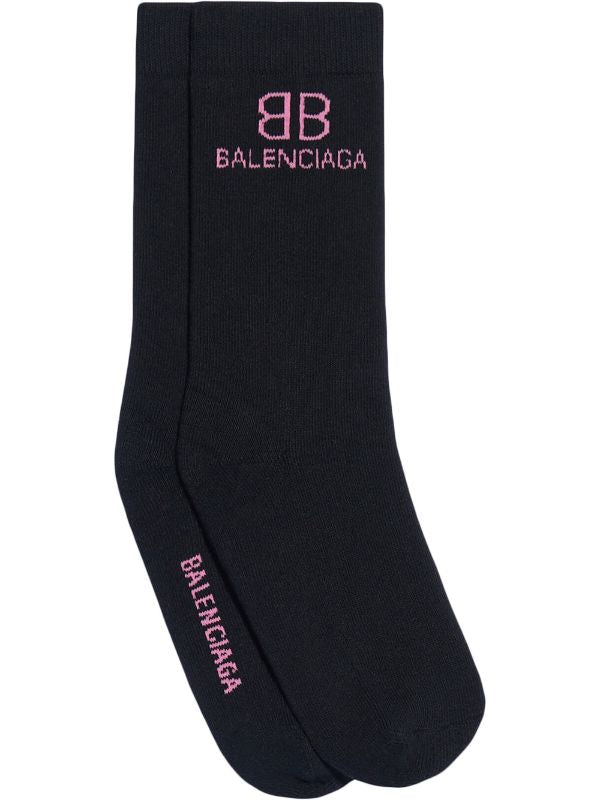 logo-intarsia socks