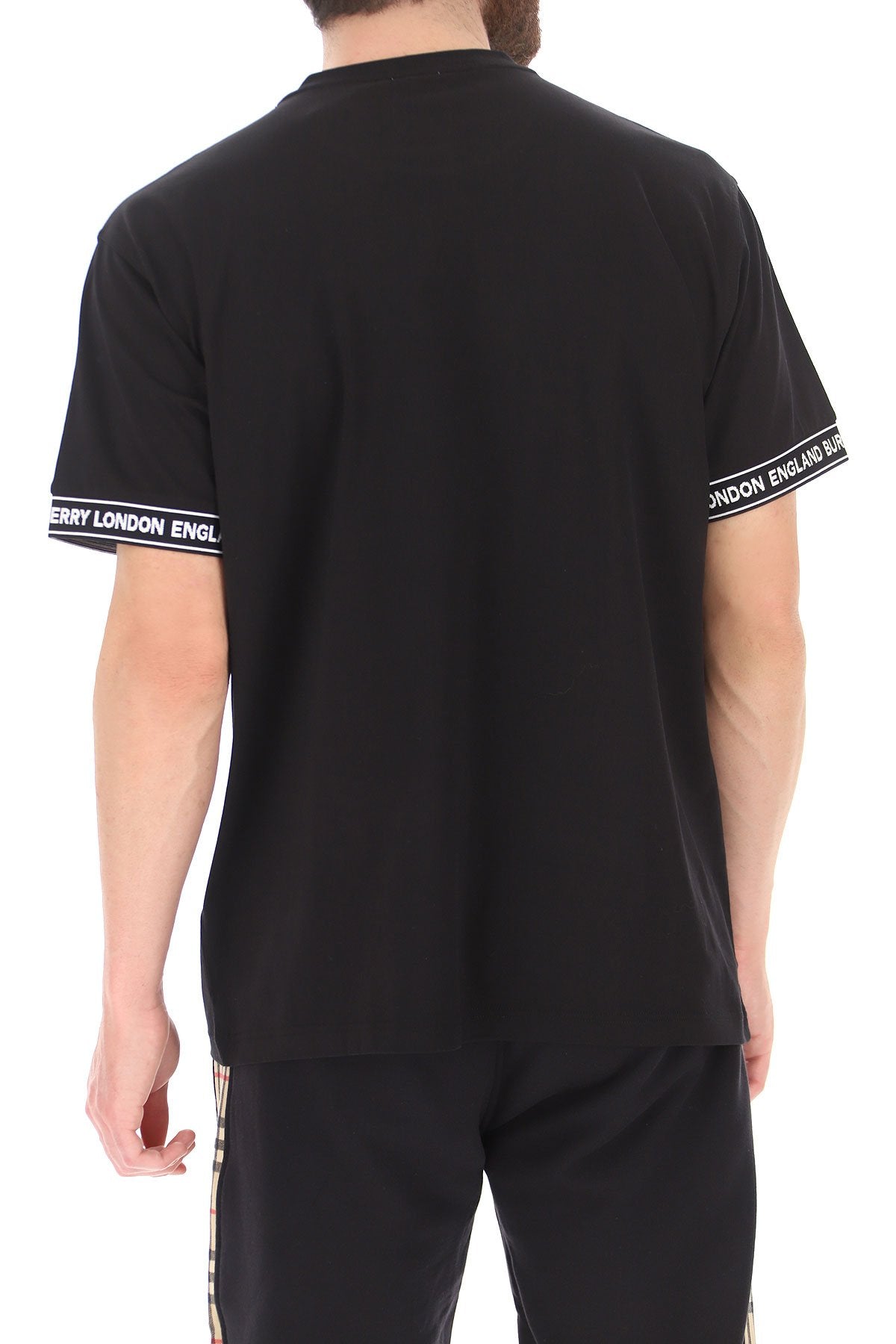 Logo-stripe cotton T-shirt