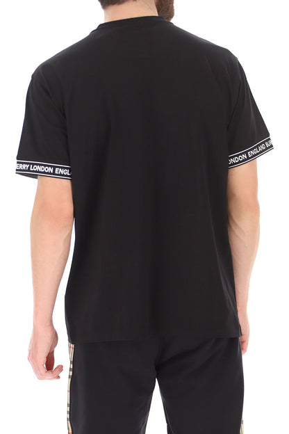 Logo-stripe cotton T-shirt